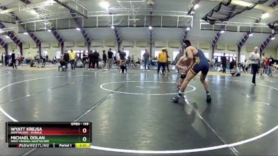 149 lbs Semifinal - Wyatt Krejsa, Unattached - Purdue vs Michael Dolan, West Virginia-Unattached