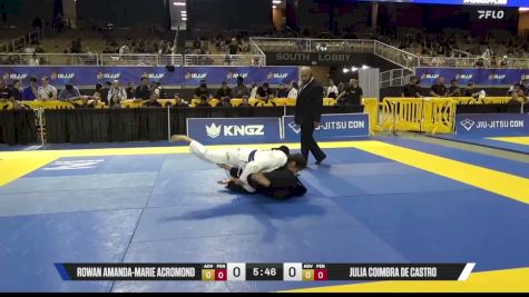 Julia Coimbra De Castro vs Rowan Amanda-Marie Acromond 2026 Pan Jiu Jitsu IBJJF Championship