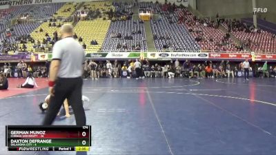 174 lbs Semis (4 Team) - German Munoz, Corban University vs Daxton DeFrange, Oklahoma City