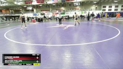 157 lbs Champ. Round 1 - Brayden Phillips, Graceland University vs Conner Quinn, Bull Trained