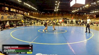 133 lbs Round 2 (4 Team) - Domenic Zaccone, Campbell vs Kyle Burwick, North Dakota State