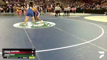 5A 285 lbs Champ. Round 1 - Josiah Baca, Los Lunas vs Joshua Quintero, Las Cruces