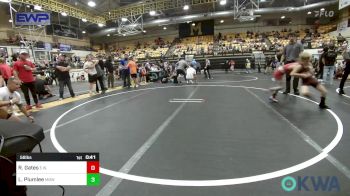 58 lbs Semifinal - Riott Gates, Elgin Wrestling vs Lane Plumlee, Mustang Bronco Wrestling Club