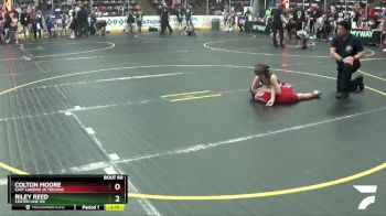 57 lbs Cons. Round 3 - Colton Moore, East Lansing Jr Trojans vs Riley Reed, Center Line WC