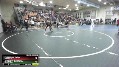 190 lbs Champ. Round 2 - Christian Tapia, Porterville vs Anthony Bautista, Laguna Hills