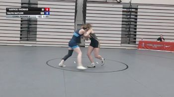 160 lbs Cons. Round 3 - Justice Thomas, Ottawa University vs Talyn Naylor, University Of Saint Mary