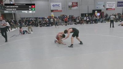 126 lbs Cons. Sub-semis - Hogan Rice, ISI Wrestling Club vs Levi DeVetter, Ironhawk Wrestling Academy