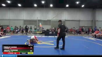 138 lbs Round 3 (8 Team) - Presley Givens, Arkansas vs Abigail Plemons, Georgia Red