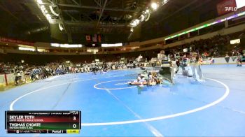 142 lbs Quarterfinal - Skyler Toth, Camp Verde Middle School vs Thomas Choate, Payson Wrestling