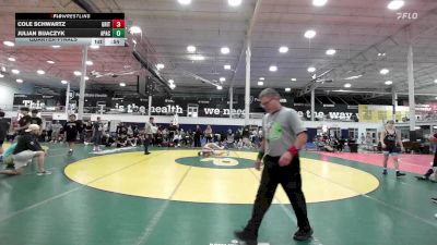 128 lbs Quarterfinal - Cole Schwartz, Grit Mat Club Red - HSC vs Julian Bijaczyk, Apache - HSC