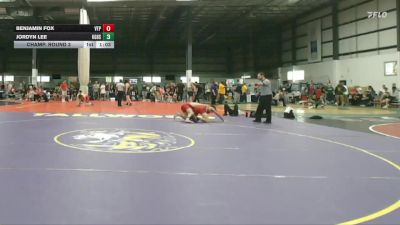 144 lbs Champ. Round 3 - Benjamin Fox, VA Team Predator vs Jordyn Lee, King George High School