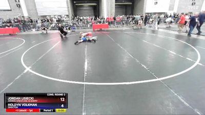 113 lbs Cons. Round 2 - Jordan Lisiecki, Askren Wrestling Academy vs Holdyn Volkman, Shiocton