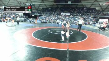Girls 2A 190 lbs 5th Place Match - Aspen Hellickson, Clarkston (Girls) vs Tatiana Tovar, Grandview (Girls)