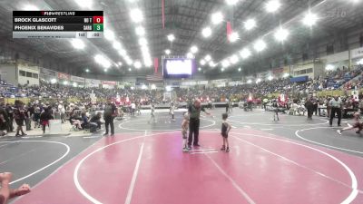 43 lbs Consi Of 8 #1 - Brock Glascott, No Team vs Phoenix Benavides, Sargent Farmers