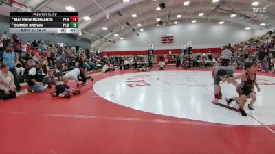 36-40 lbs Round 1 - Matthew Morgante, Platte Valley Junior Wrestling vs Sutton Brown, Platte Valley Junior Wrestling