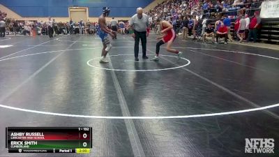 1 - 132 lbs Quarterfinal - Erick Smith, Cumberland vs Ashby Russell, Lancaster High School