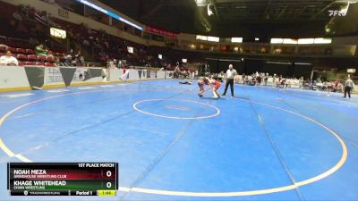 125 lbs 1st Place Match - Noah Meza, Grindhouse Wrestling Club vs Khage Whitehead, Chain Wrestling