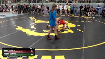 115 lbs Cons. Round 1 - Heidi Francis, Valdez Youth Wrestling Club Inc. vs Alexis O`Mary, Arctic Warriors Wrestling Club