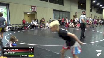 95 lbs Semis & Wb (16 Team) - Jacob Saunders, Fight Club vs Leo Johnson, Carolina Hammer Squad