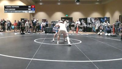 215 lbs Cons. Rd Of 16 - James Hopkins, Grit Mat Club vs Jack Brown, Pitcrew WC