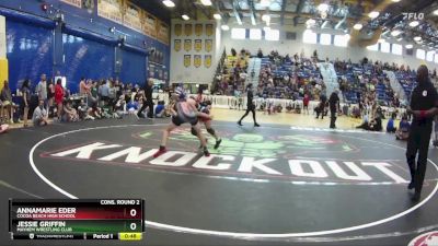 103 lbs Cons. Round 2 - Jessie Griffin, Mayhem Wrestling Club vs Annamarie Eder, Cocoa Beach High School