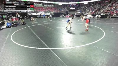 D3-150 lbs Champ. Round 1 - Joe Beavers, Hustisford vs Luke Hartz, Johnson Creek
