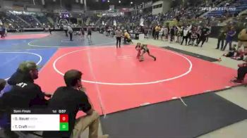 55 lbs Semifinal - Gage Bauer, Kremmling Mustangs vs Tristen Craft, Western Slope Elite