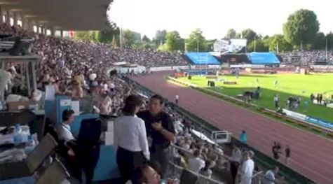 Bolt introduced to crowd at Lausanne
