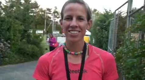 Morgan Uceny after 4:02 PB at 2010 Lausanne Diamond League