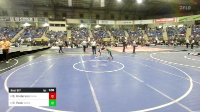 70 lbs Quarterfinal - Braedyn Anderson, Gunnison vs Radan Peck, Woodland Park Panthers