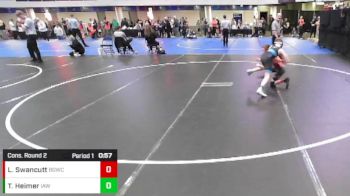 5th - 6th grade - 98 Cons. Round 2 - Levi Swancutt, Big Game Wrestling Club vs Thad Heimer, Immortal Athletics WC