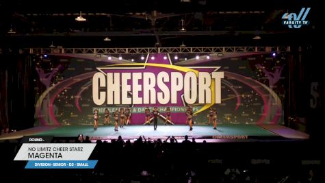 No Limitz Cheer Starz - Magenta [2023 L1 Senior - D2 - Small] 2023 CHEERSPORT National All Star Cheerleading Championship