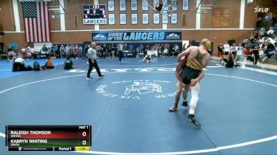 144 lbs Quarterfinal - Kabryn Whiting, Union vs Raleigh Thomson, Uintah