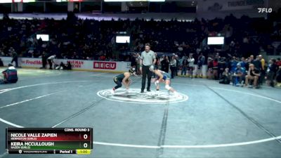 Girls 130 lbs Cons. Round 3 - Keira McCullough, Hazen (Girls) vs Nicole Valle Zapien, Hermiston (Girls)