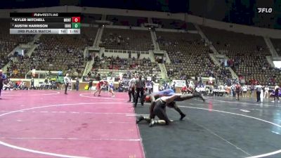 5A 285 lbs 3rd Place Match - Kyler Mitchell, Montevallo vs Austin Harrison, Elberta HS