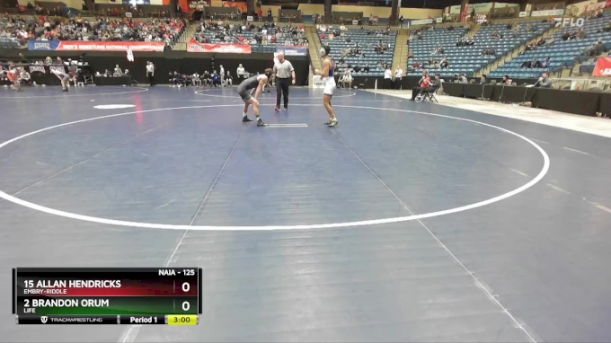 125 lbs Champ. Round 2 - 15 Allan Hendricks, Embry-Riddle vs 2 Brandon ...
