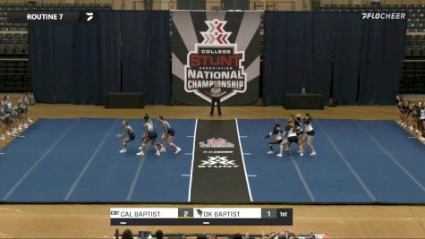 STUNT - CALIFORNIA BAPTIST vs OKLAHOMA BAPTIST, CALIFORNIA BAPTIST vs OKLAHOMA BAPTIST vs. - VARSITY Day 3