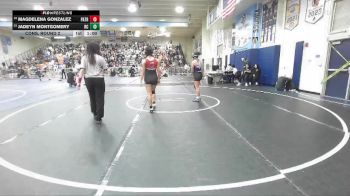 130 lbs Cons. Round 2 - Jadeyn Montgomery, Rancho Cucamonga vs Magdelena Gonzalez, Patriot