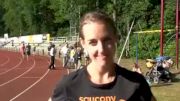 Molly Huddle after 1500 win and PB 4:09 at 2010 Braschaat Meeting