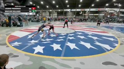 110 lbs Cons. Round 2 - Braylen Williams, Stanley County AAU vs Legend Frederick, Heartland Wrestling Academy