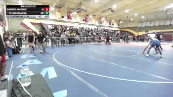 126 lbs Cons. Semi - Tyler Hiraoka, JW North vs Robert Alcaraz, Paloma Valley