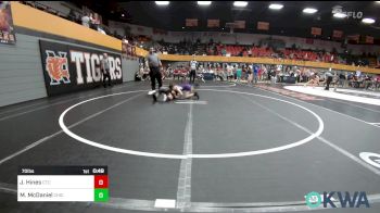 70 lbs 2nd Place - Jaxon Hines, Comanche Takedown Club vs Mason McDaniel, Chickasha Youth Wrestling