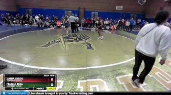 125lbs 3rd Place Match - Felicia Bell, Aberdeen (Girls) vs Vania Diego, Toppenish (Girls)