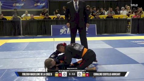 Coraline Costello Airheart vs Finleigh Madeleine De La Cruz B 2026 Pan Kids Jiu-Jitsu IBJJF Championship