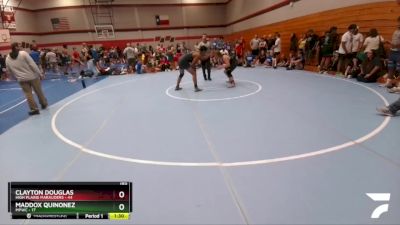 185 lbs Round 4 (6 Team) - Maddox Quinonez, MPWC vs Clayton Douglas, High Plains Marauders