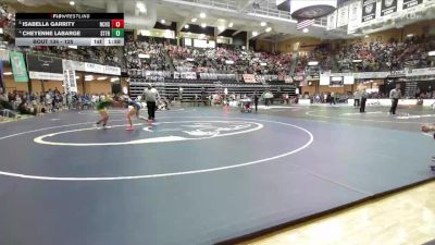 125 lbs Quarterfinal - Isabella Garrity, Norton Community HS vs Cheyenne LaBarge, St. Francis HS