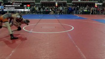 116 lbs Champ. Round 2 - Max Kleinke, Sidney Wrestling Club vs Brander McCollum, Ronan Wrestling