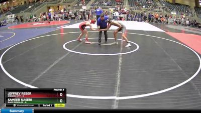 108 lbs Round 3 (4 Team) - Jeffrey Reber, Oregon City vs Sameer Naseri, David Douglas