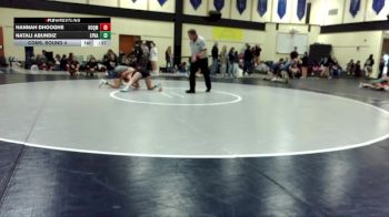 115lbs Cons. Round 4 - Hannah Dhooghe, Hoquiam (Girls) vs Natali Abundiz, Ephrata (Girls)