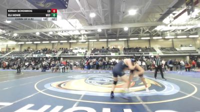 190 lbs Consi Of 8 #2 - Ezrah Schonrog, La Salle Academy vs Eli Howe, Westerly